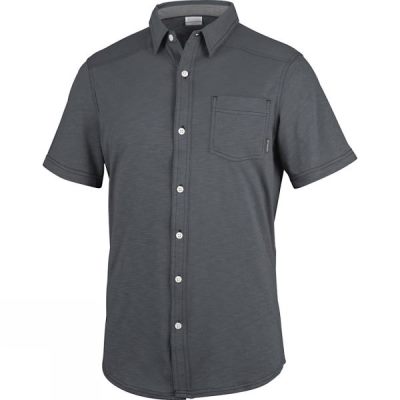 Camisa Columbia Lookout Point Manga Corta Knit Hombre Gris - Chile BKR827603